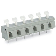 WAGO - Leiterplattenklemme 257-658 Drücker,2,5 mm²,grau − 15 Stück