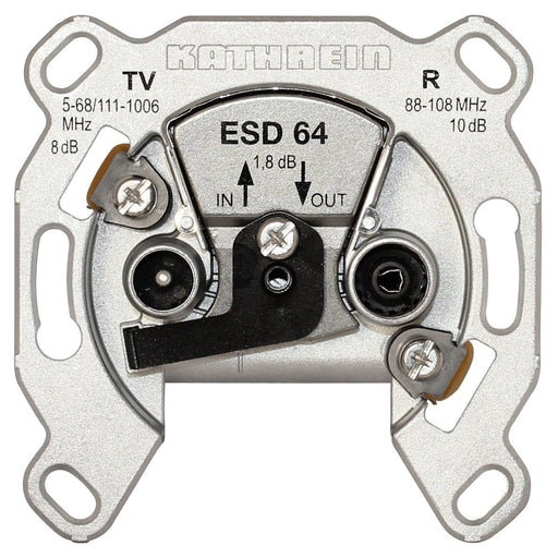 Kathrein - Antennensteckdose 2fach ESD 64 Durchschleifdose