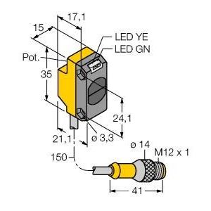 Turck - Lichttaster energetisch Opto Sensor QS18VP6DLQ5 Lichttaster − 1 Stück