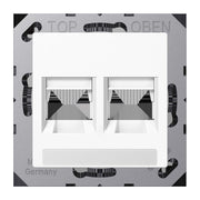 Jung - Einsatz/Abdeckung für Kommunikationstechnik Abdeckung A 1569-25 NA WE WW f.Modular-Jack