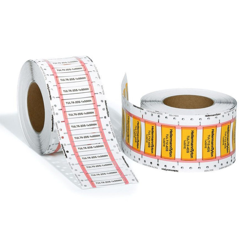 HellermannTyton - Kabelmarkierungssystem Warmschrumpfschlauch TULT#55371031 VE500 12-4DS-1x50-YE