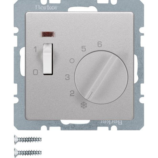 Berker - Raumthermostat Temperaturregler alu/lack 20316084 24V m.Öffner