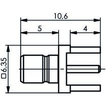 Telegärtner - Koax-Steckverbinder SMB-Anbaustecker AU 100024849 für LTP − 5 Stück