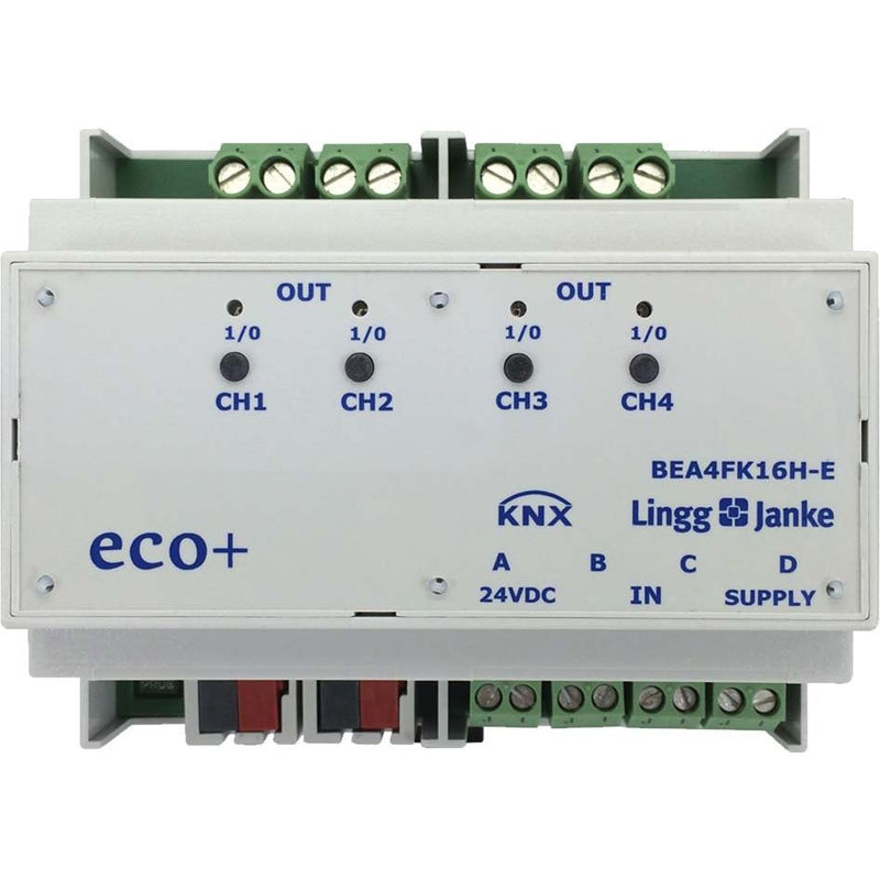 Lingg&Janke - Bussystem-Kombi I/O Gerät Binär-Ein/-Ausgang eco+ BEA4FK16H-E 4-fach 16A C-Last