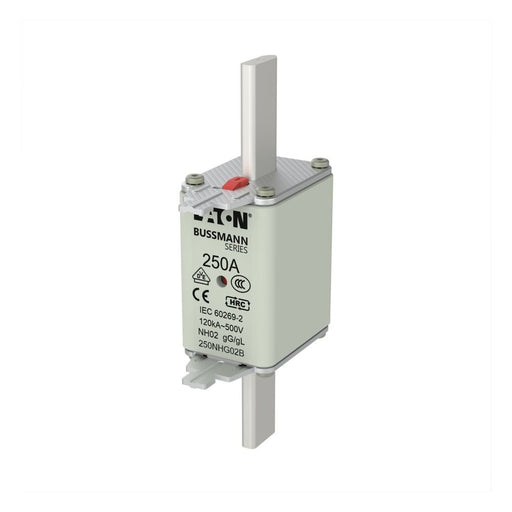 Eaton - Messersicherung Sicherungseinsatz Nieders. NH FUSE 25#250NHG02B 250A AC 500V 120kA − 3 Stück