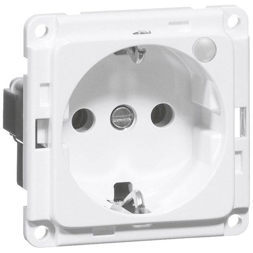 Peha - Schalter-/Steckdosenkombination Steckdose SCHUKO D 6511.02 ME LED/4 EB, LED, reinweiß