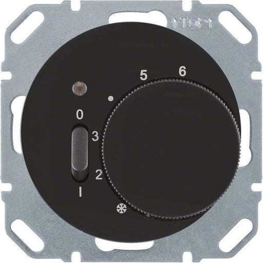Berker - Raumthermostat Temperaturregler sw/gl 20302045 Öffner/Zentralstück