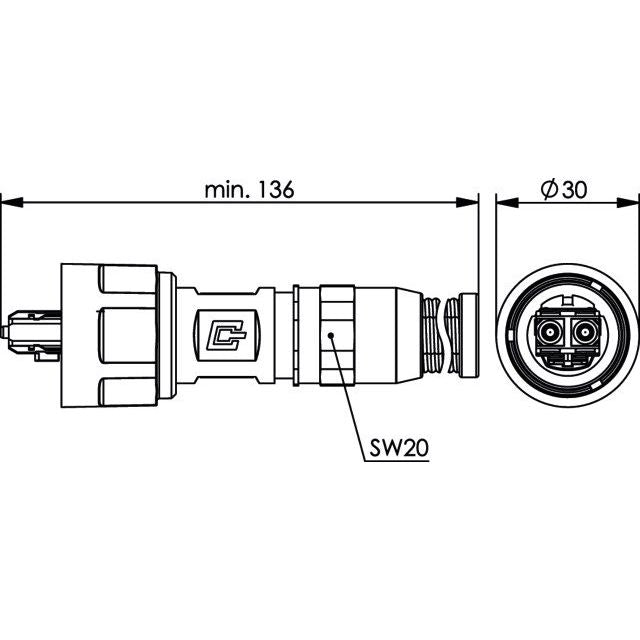 Telegärtner - LWL-Steckverbinder STX V1 2SC Steckerset 100007607 MM