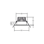 Brumberg Leuchten - Downlight/Strahler/Flutlicht LED-Einbaudownlight 230V 41475073 3000K rund