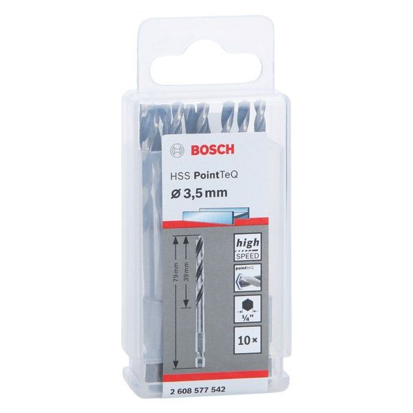 Bosch - Bohrer HSS PointTeQ 2608577542 Sechskantbohrer 3,5