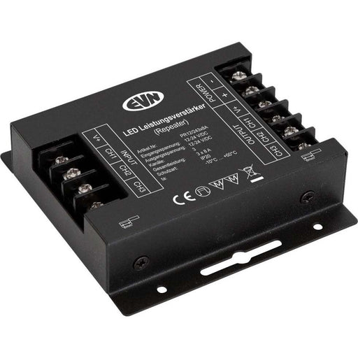 EVN Lichttechnik - Steuergerät für Leuchten Repeater PR12243X8A 12/24VDC 3x8A IP20