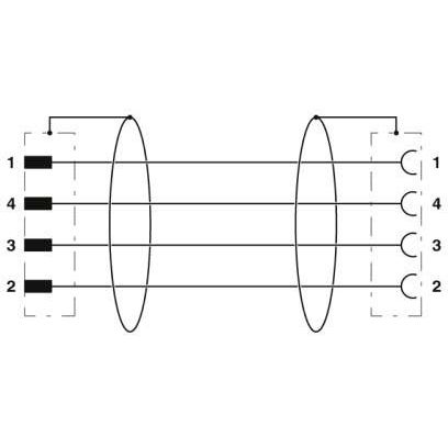 Phoenix Contact - Konfektioniertes Sensor-Aktor-Kabel Sensor-/Aktor-Kabel SAC-4P-MS/0,#1405994 − 50 Stück