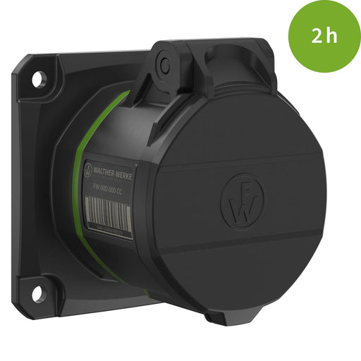 Walther Werke - CEE-Anbausteckdose (IEC 60309) CEE NEO Anbaudose gerade FW411502CC 16A 5P 2h IP54 − 10 Stück