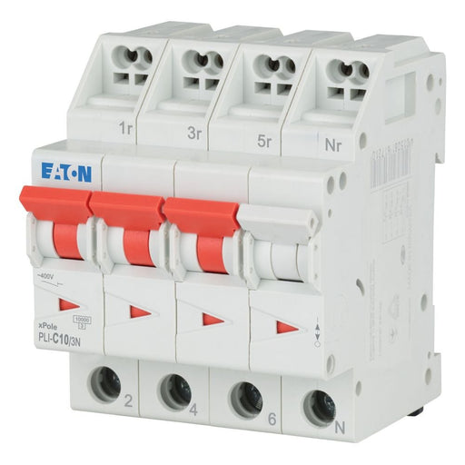 Eaton - Leitungsschutzschalter PLI-C10/3N C 10A, 3p+N Steckkl