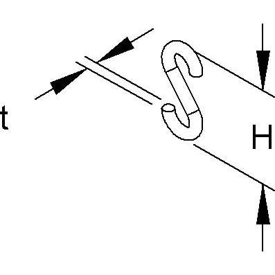 Niedax - S-Haken Befestigungs-Zubehör SHN-4 − 100 Stück