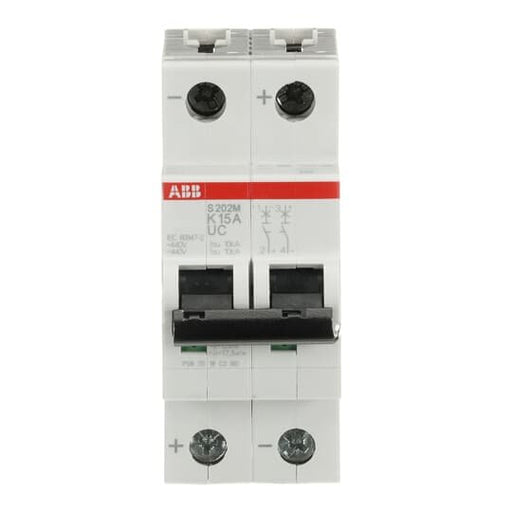 ABB Stotz S&J - Leitungsschutzschalter Sicherungsautomat S202M-K15UC 10 kA, 15 A, 2P