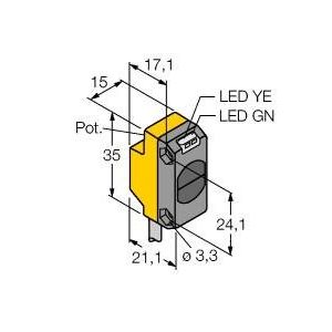 Turck - Einweg-Lichtschranke Opto-Sensor QS18VP6RB Einweglichtschranke