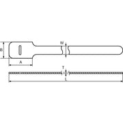 HellermannTyton - Kabelbinder Textie M BK (VE10) 200x12,5mm