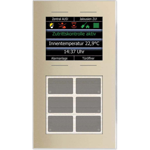 Issendorff - Bussystem-Tastsensor Glas-Tastenfeld LCN - GT10DC 10 Tasten, champagn
