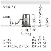 Zumtobel Group - Downlight/Strahler/Flutlicht LED - Downlight DIAMO R68  #60816988 4000K