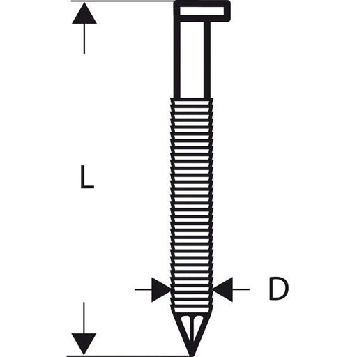 Bosch - Nagel für Nagelgerät D-Kopf Streifennagel 2608200018 SN34DK 90R 3,1 mm 90