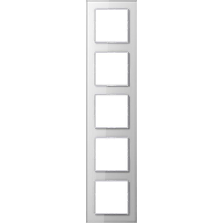 Jung - Abdeckrahmen Glasrahmen 5-fach aws AC 585 GL WW waage/senkrecht