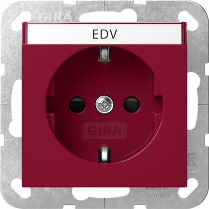 Gira - Steckdose SCHUKO-Steckd. BSF + SH 4462108 System 55 Rot