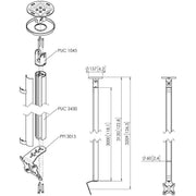 Vogels - Halterung für Audio-/Videosysteme Einzelprofil VESA 100x100 CT243011 si Connect-It,300cm