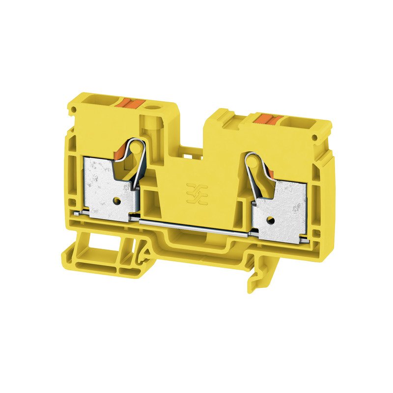 Weidmüller - Durchgangs-Reihenklemme Klemme A2C 10 YL PUSH IN, 10 mm² − 25 Stück