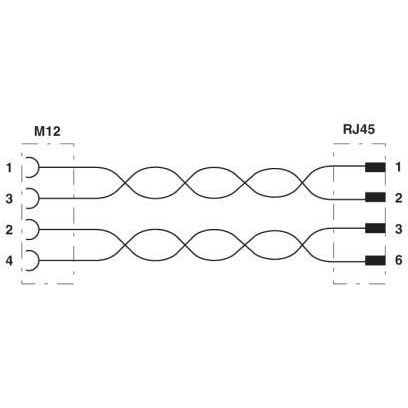 Phoenix Contact - Konfektioniertes Sensor-Aktor-Kabel Netzwerkkabel NBC-FSD/ 1,0#1407384 − 1 Stück