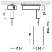 Zumtobel Group - Pendelleuchte LED - Pendelstrahler V2 - P M2500 #60510478 927 - 65