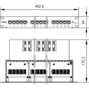 Telegärtner - Patchpanel Kupfer 19Z.Patch Panel 1HE 100007025 MPPI25-H Cat3,gr