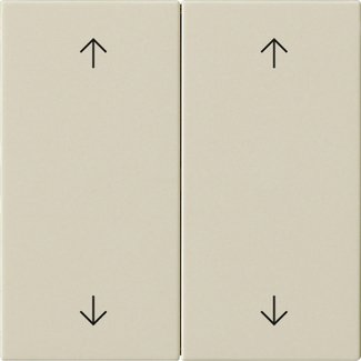 Gira - Abdeckung/Bedienelement für Installationsschalterprogramme Wippe 2-fach 538701 Cremeweiß