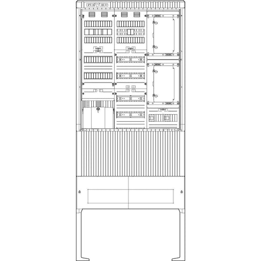 ABN - Zähler-Komplettschrank Zähleranschlusssäule SZ207ZA2506R 2 ZPVert.5R APZ 5pol