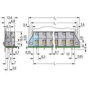 WAGO - Leiterplattenklemme 741-523 Drücker,2,5 mm²,grau − 30 Stück