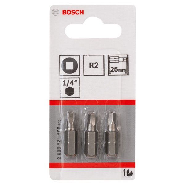 Bosch - Bit Schrauberbit Extra-Hart 2608521109 R2, 25 mm, 3er-Pack