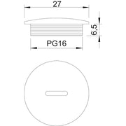 OBO Bettermann - Verschlussschraube Verschlußschraube 108 PG16 Iso,lgr
