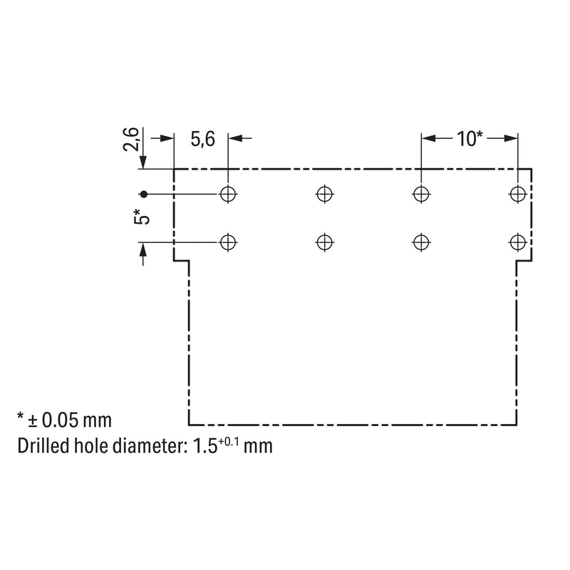WAGO - Leiterplattensteckverbinder Stecker 770854/011000/062000 f. Leiterplatten − 50 Stück