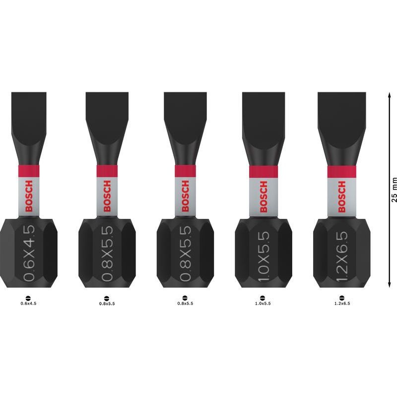Bosch - Bit-Set PRO SL Impact Bit 2608521U60VE(5) Set, 25 mm, 5-tlg