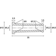 HellermannTyton - Durchführungstülle Knickschutz-Tülle HV2101-PVC-BK-M1 − 1000 Stück