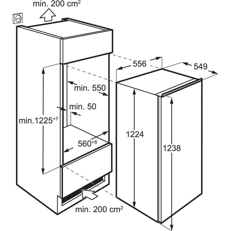 Electrolux AEG - Kühlschrank EB-Gefriergerät OAB7N12EF