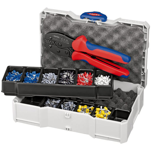 Knipex - Sortimentskasten für Anschluss- und Verbindungstechnik Crimp-Sortiment 97 90 23 für Aderendhülsen