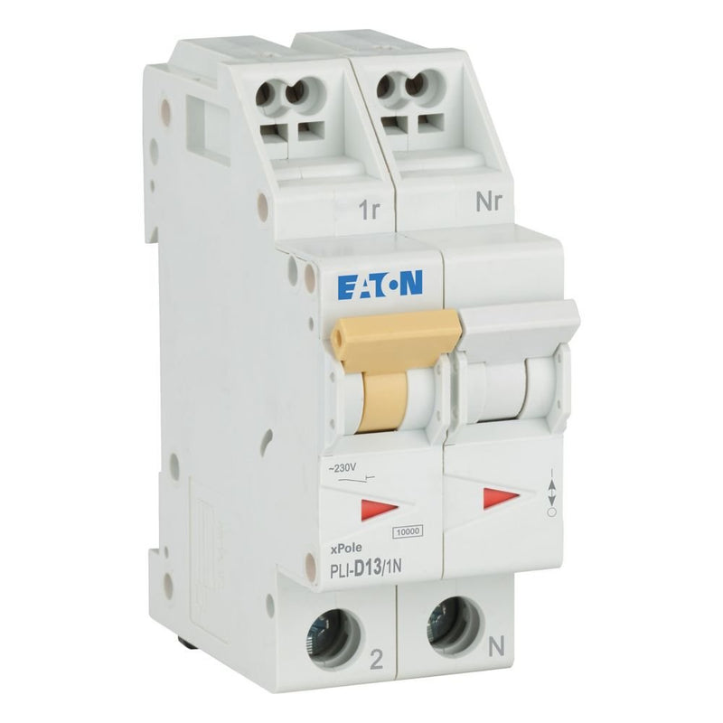 Eaton - Leitungsschutzschalter PLI-D13/1N D 13A, 1p+N Steckkl