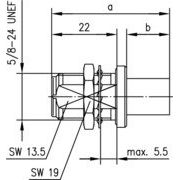 Telegärtner - Koax-Steckverbinder N-Kabeleinbaubuchse Crimp 100023997 RG-213/U crimp/crimp