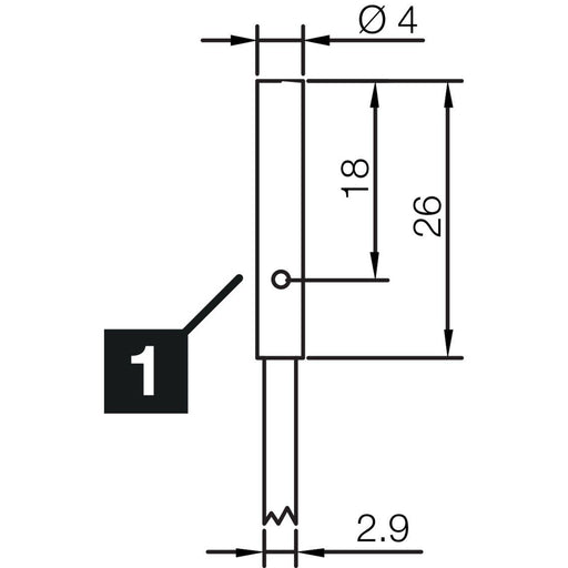 Di-soric - Induktiver Näherungsschalter Induktiver Näherungssensor INSM-D04-B0.8PS-2C 0.8mm, bündig