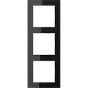 Jung - Abdeckrahmen Glasrahmen 3-fach sw AC 583 GL SW waage/senkrecht