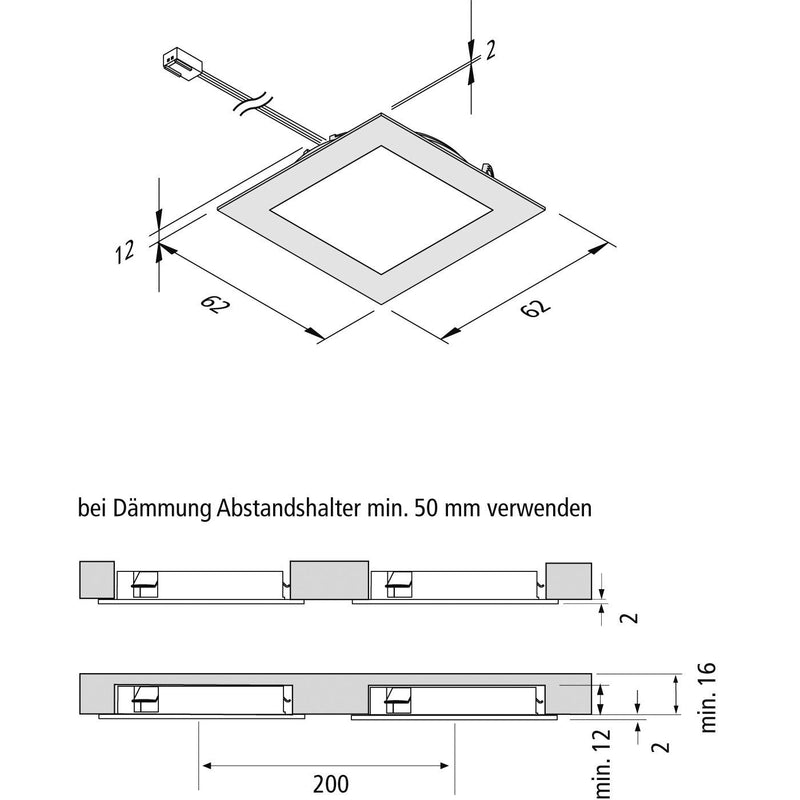 Hera - Downlight/Strahler/Flutlicht LED Einbauleuchte 5er-Set 5er Set #61060451003 nw, edelstahloptik