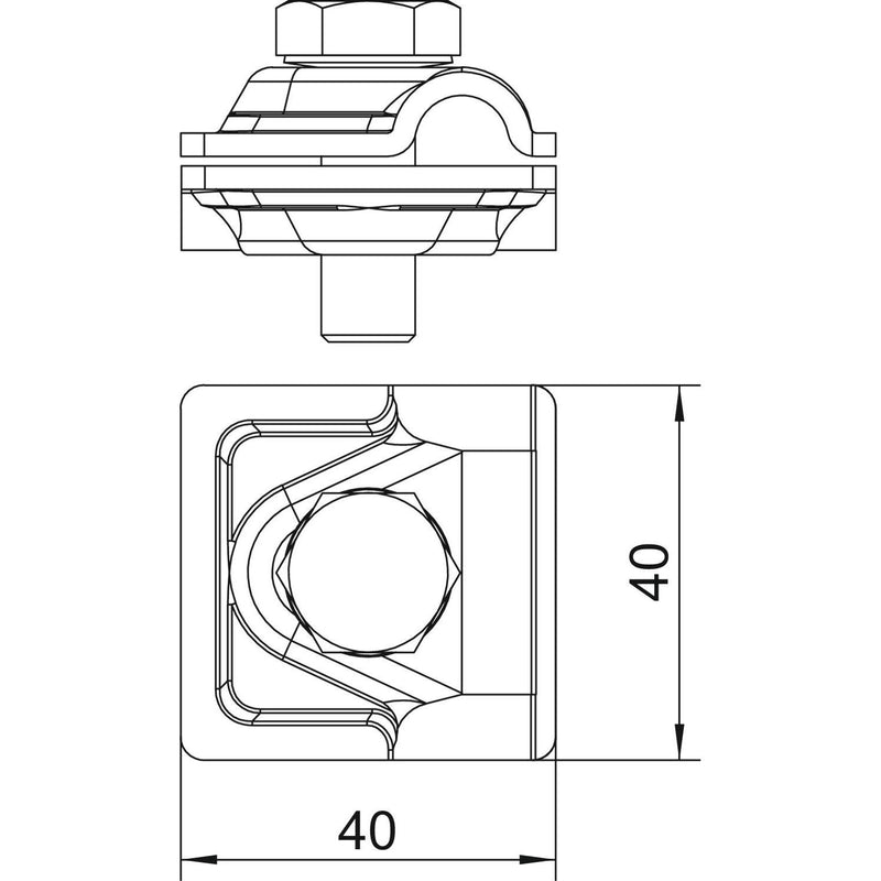 OBO Bettermann - Verbinder für Blitzschutz Vario Schnellverbinder 249 B ST FT − 100 Stück