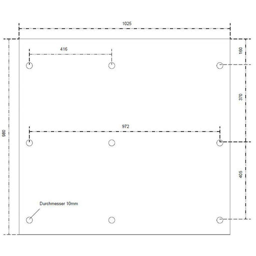 GSAB Elektrotechnik - Montageplatte für Verteilergehäuse Montageplatte 2M1100 2S1100