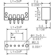 Weidmüller - Leiterplattensteckverbinder LP Verbinder Raster 3.5 SL3.5/4/180F3.2SN OR − 100 Stück